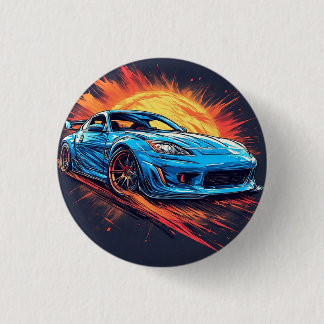 Dynamic Sports Car 3 Cm Round Badge