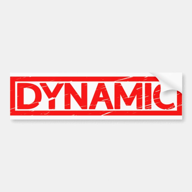 Dynamic Stamp Bumper Sticker (Front)