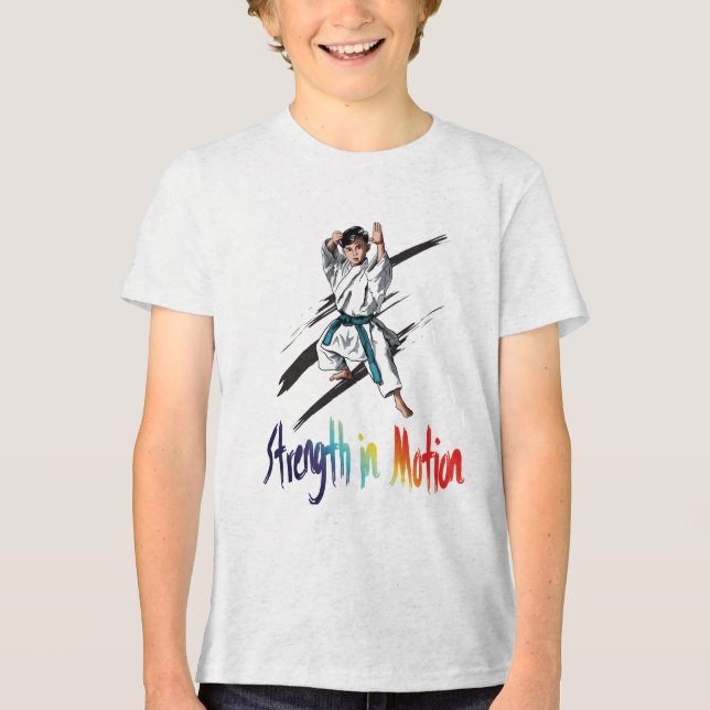 "Dynamic Strength in Every Motion" Tri-Blend Shirt (Front)