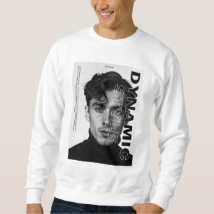Dynamic Style – Monochrome Portrait Design Sweatshirt