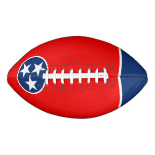 Dynamic Tennessee State Flag Graphic on a Football