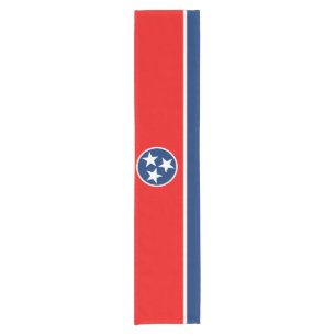 Dynamic Tennessee State Flag Graphic on a Short Table Runner