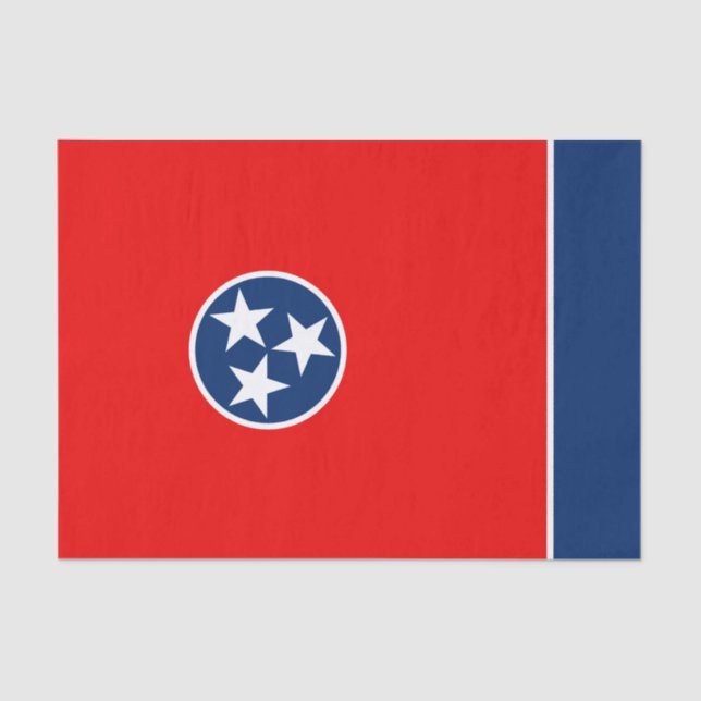 Dynamic Tennessee State Flag Graphic on a Tissue Paper (Front)
