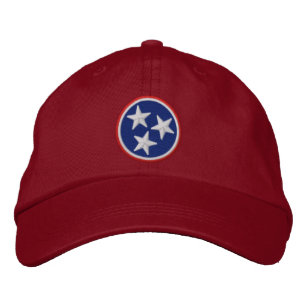 Dynamic Tennessee State Flag Graphic on Embroidered Hat