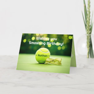 🎾Dynamic Tennis Wishes: A Smashing Birthday Card