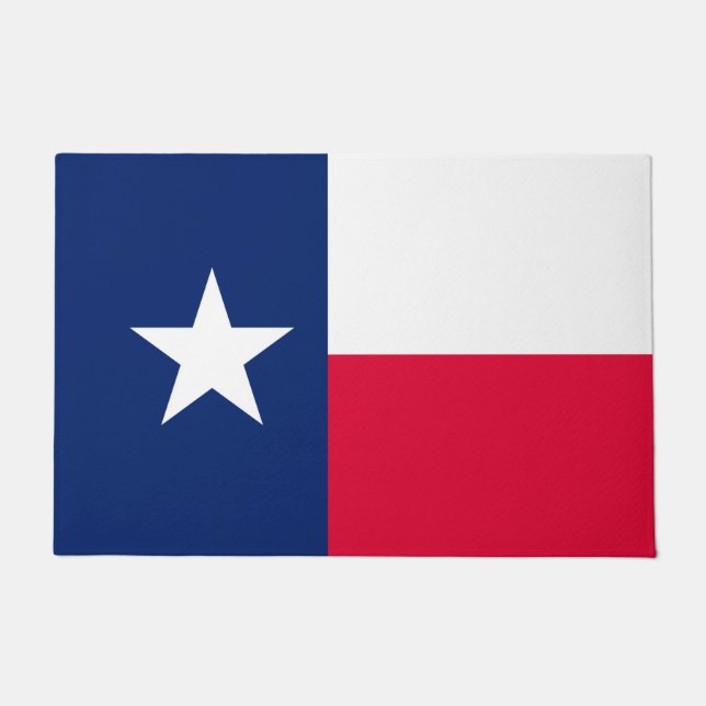 Dynamic Texas State Flag Graphic on a Doormat (Front)
