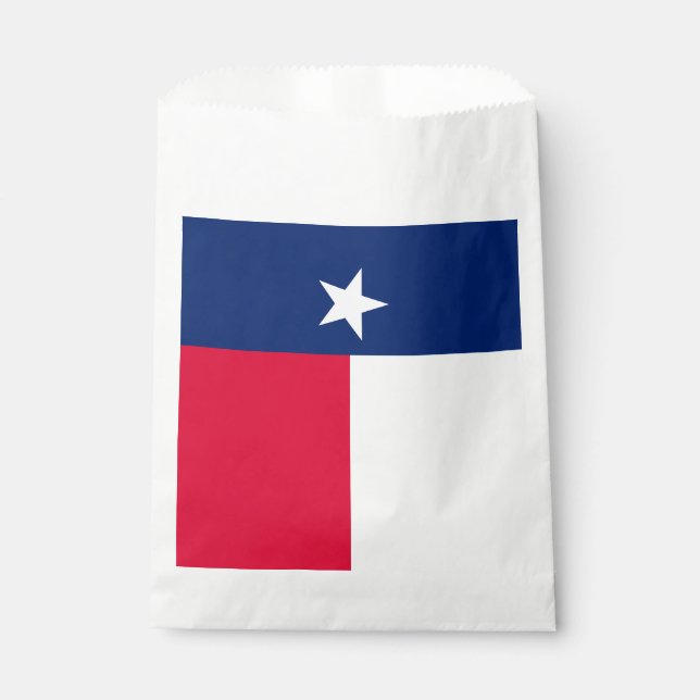 Dynamic Texas State Flag Graphic on a Favour Bags (Front)