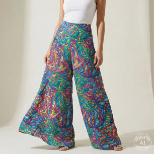 Dynamic Urban Waves Abstract Pattern Fabric