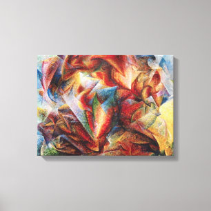 Dynamism Of A Soccer Player By Umberto Boccioni Canvas Print