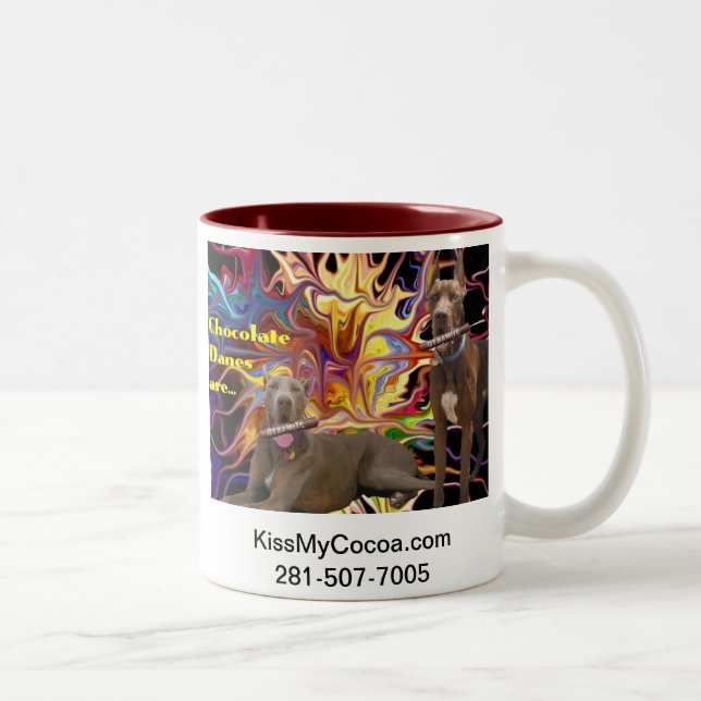 Dynamite Chocolate Danes Two-Tone Coffee Mug (Right)
