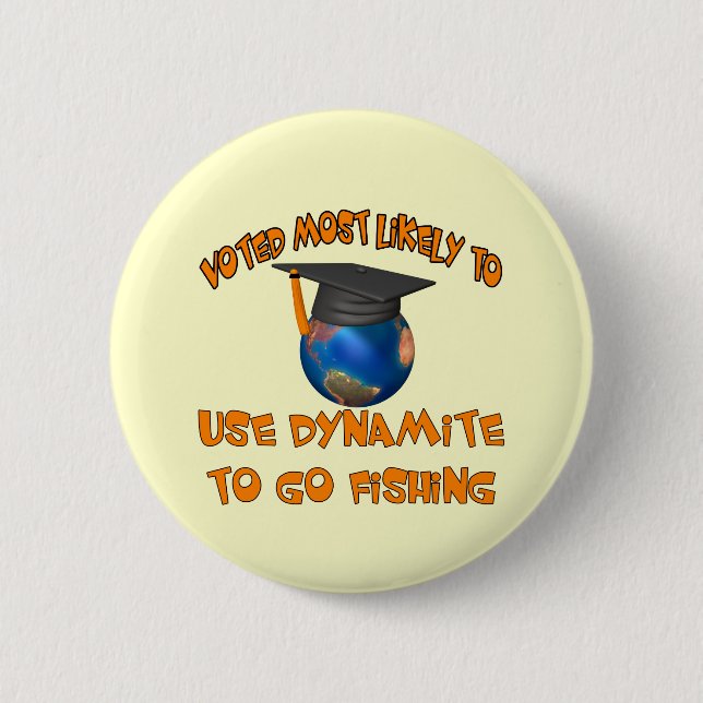 Dynamite Fishing 6 Cm Round Badge (Front)