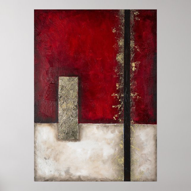 Dynasty — Red Abstract Art Poster (Front)