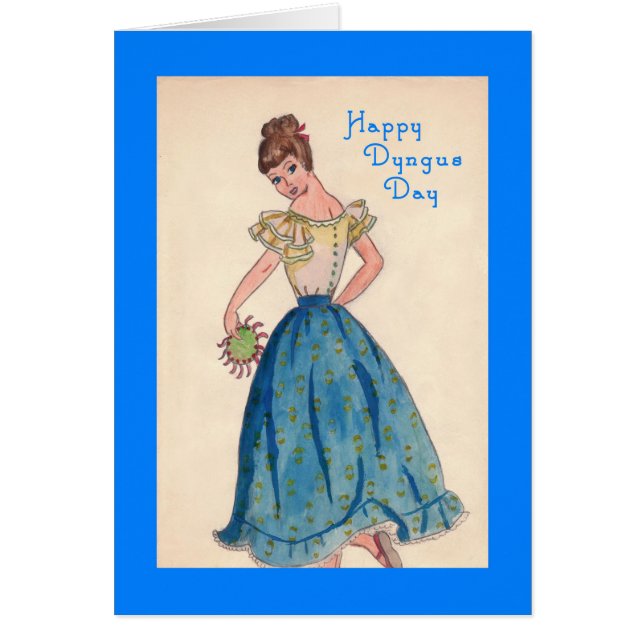 Dyngus Day Card Girl Dancing (Front)