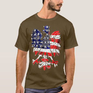 Dyngus Day Easter Polish Eagle American Flag USA T-Shirt