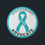 Dysautonomia Advocate Ribbon White Button<br><div class="desc">Dysautonomia Advocate Ribbon White Button for awareness and support for people with dysautonomia.</div>