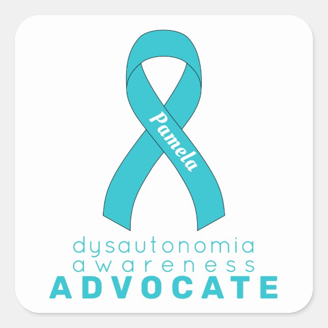 Dysautonomia Advocate White Square Sticker (Front)