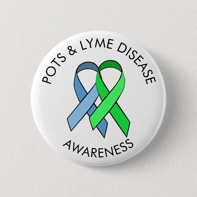 Dysautonomia and Lyme Disease Awareness Ribbon Pin (Front)