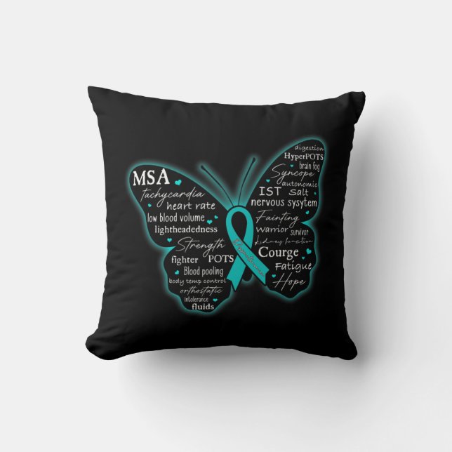 Dysautonomia Awareness POTS HyperPOTS NCS Month T- Cushion (Front)