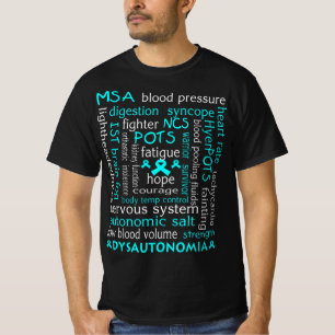 Dysautonomia Awareness T-shirt Teal Ribbon Gift18 