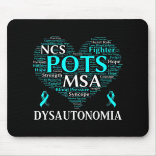 Dysautonomia Awareness Teal Ribbon T-Shirt71  Mouse Pad