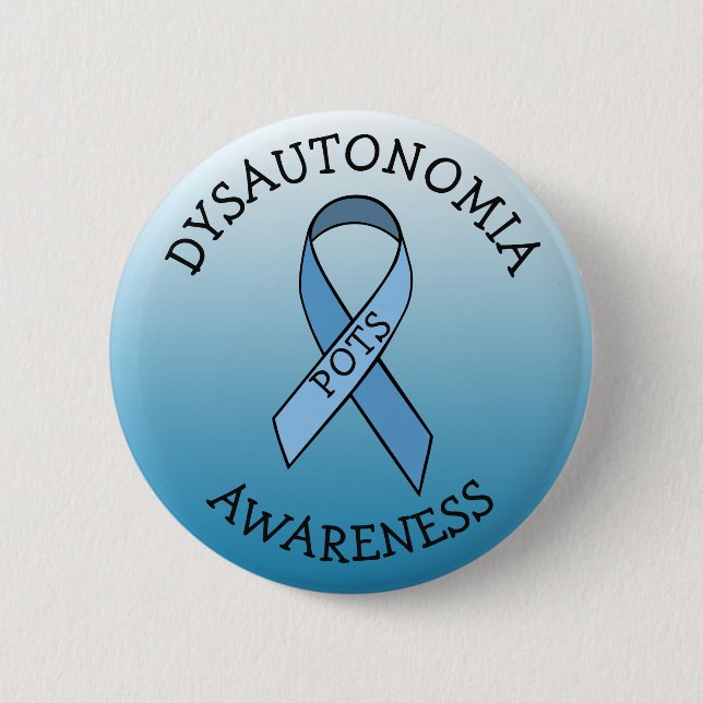 Dysautonomia Blue Awareness Ribbon Pin (Front)