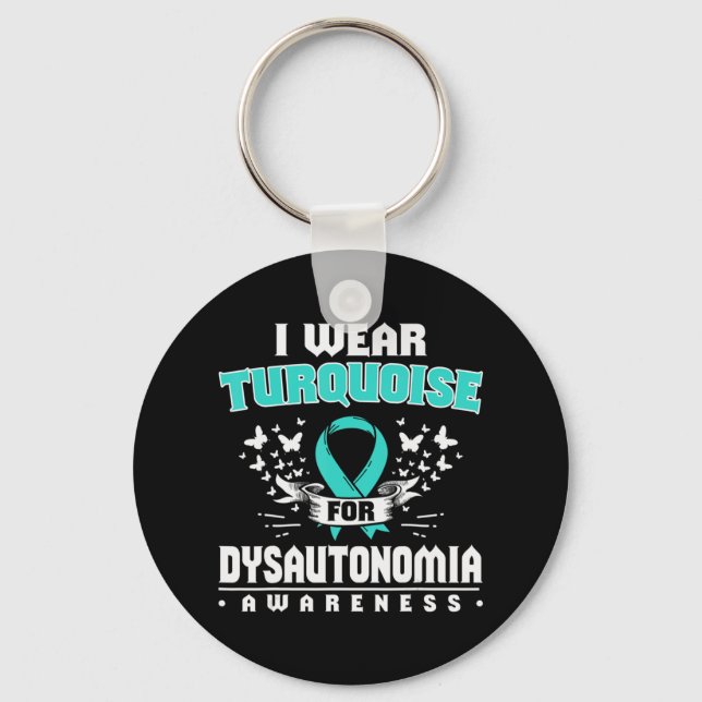 Dysautonomia Gift Autonomic Dysfunction Awareness  Key Ring (Front)