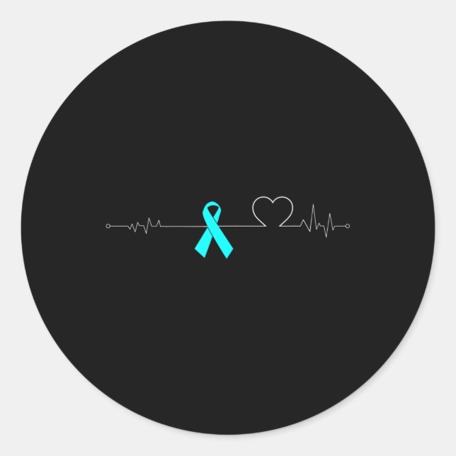 Dysautonomia Heartbeat Pulse EKG NCS Strong POTS M Classic Round Sticker (Front)