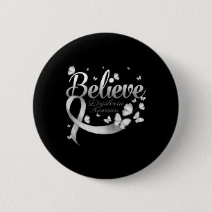 Dyslexia Awareness Butterfly  6 Cm Round Badge
