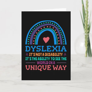 Dyslexia Awareness Dyslexic Card