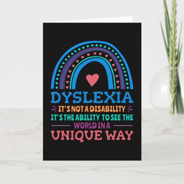 Dyslexia Awareness Dyslexic Card (Front)