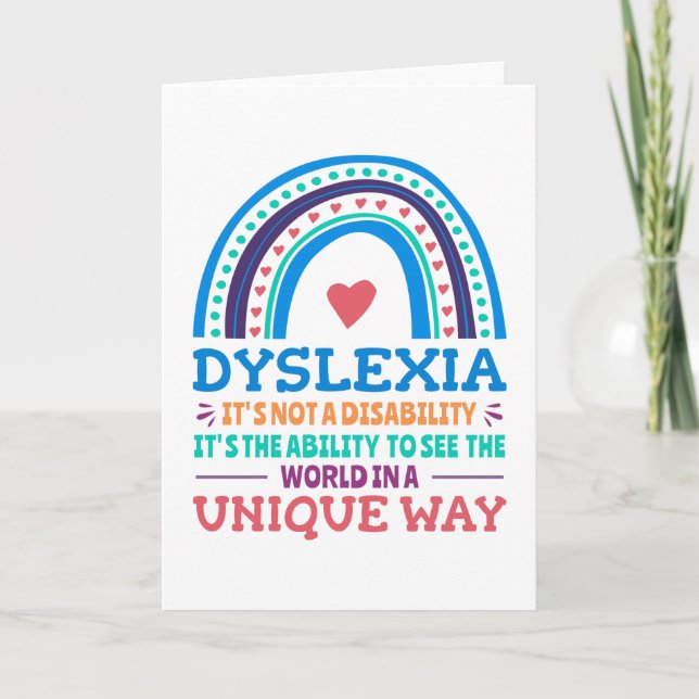 Dyslexia Awareness Dyslexic Card (Front)