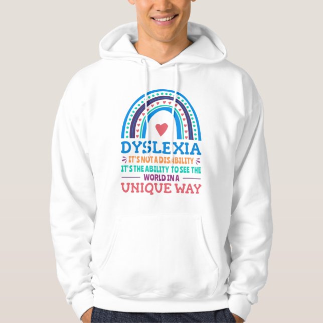 Dyslexia Awareness Dyslexic Hoodie (Front)