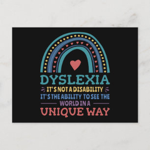 Dyslexia Awareness Dyslexic Postcard