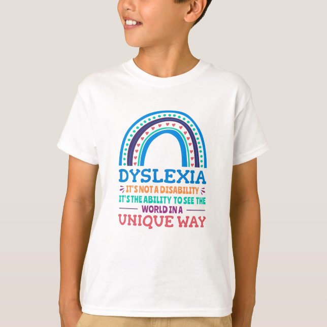 Dyslexia Awareness Dyslexic T-Shirt (Front)