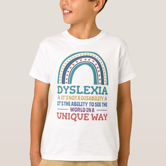 Dyslexia Awareness Dyslexic T-Shirt (Front)