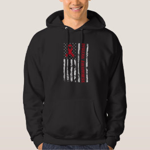 Dyslexia Awareness Flag American Distressed Hoodie