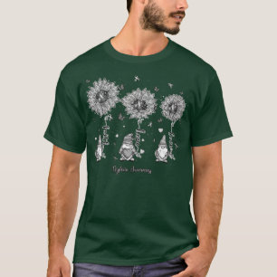 Dyslexia Awareness gnome faith hope sunflower T-Shirt