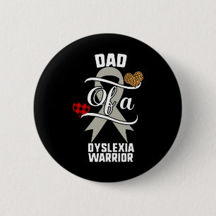 Dyslexia Awareness Leopard Buffalo Plaid Family Gi 6 Cm Round Badge