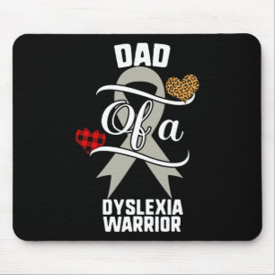 Dyslexia Awareness Leopard Buffalo Plaid Family Gi Mouse Pad