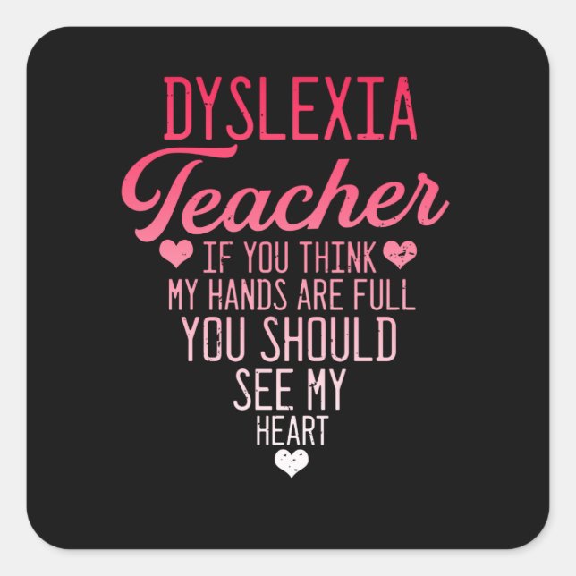 Dyslexia Awareness month, october Square Sticker (Front)