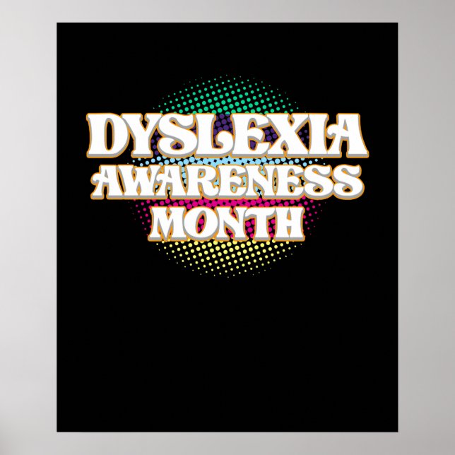 Dyslexia Awareness Month October Therapist Graphic Poster (Front)