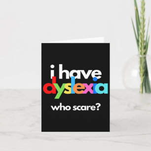 Dyslexia Awareness Month Week Dyslexic Therapy  Card