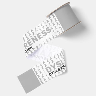 Dyslexia Awareness Pattern Ribbon Grosgrain Ribbon