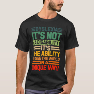 Dyslexia Awareness Reading Disability Visual 2 T-Shirt