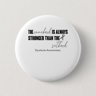 Dyslexia Awareness Ribbon Support Gifts 6 Cm Round Badge