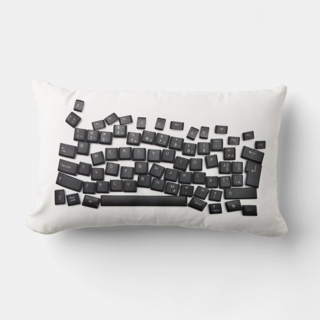 dyslexia keyboard computer letter button read writ lumbar cushion (Front)