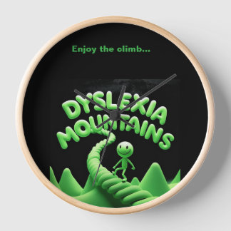 Dyslexia Mountains - Enjoy the Climb! Motivation Clock