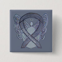 Dyslexia Silver Awareness Ribbon Angel Custom Pins