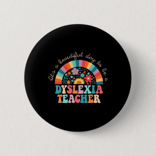 Dyslexia Teacher Retro Dyslexia Sped Therapist Rai 6 Cm Round Badge