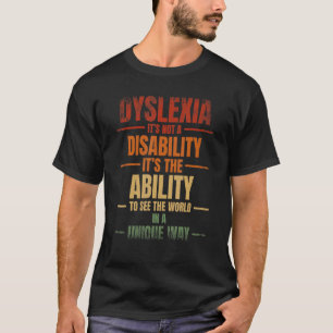 Dyslexia Warrior Reading Disorder Dyslexia Awarene T-Shirt